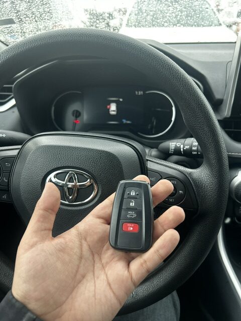 Replacement smart key for a 2024 Toyota RAV4 in Justice