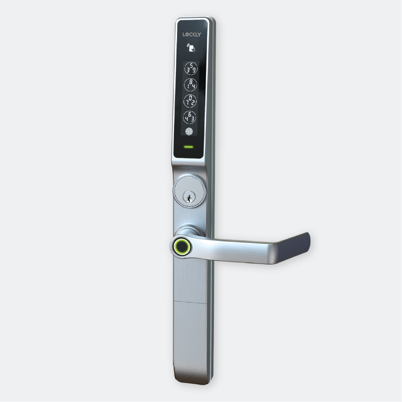 Lockly Guard Defender 238LM Doorman Edition smart lock for aluminum storefront doors